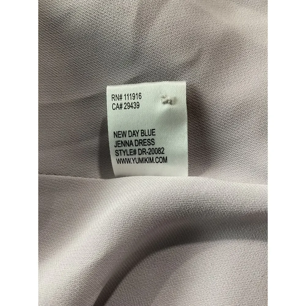 Yumi Kim Floral Ruffle Mini Dress in Light Gray and Pink - Picture 5 of 6